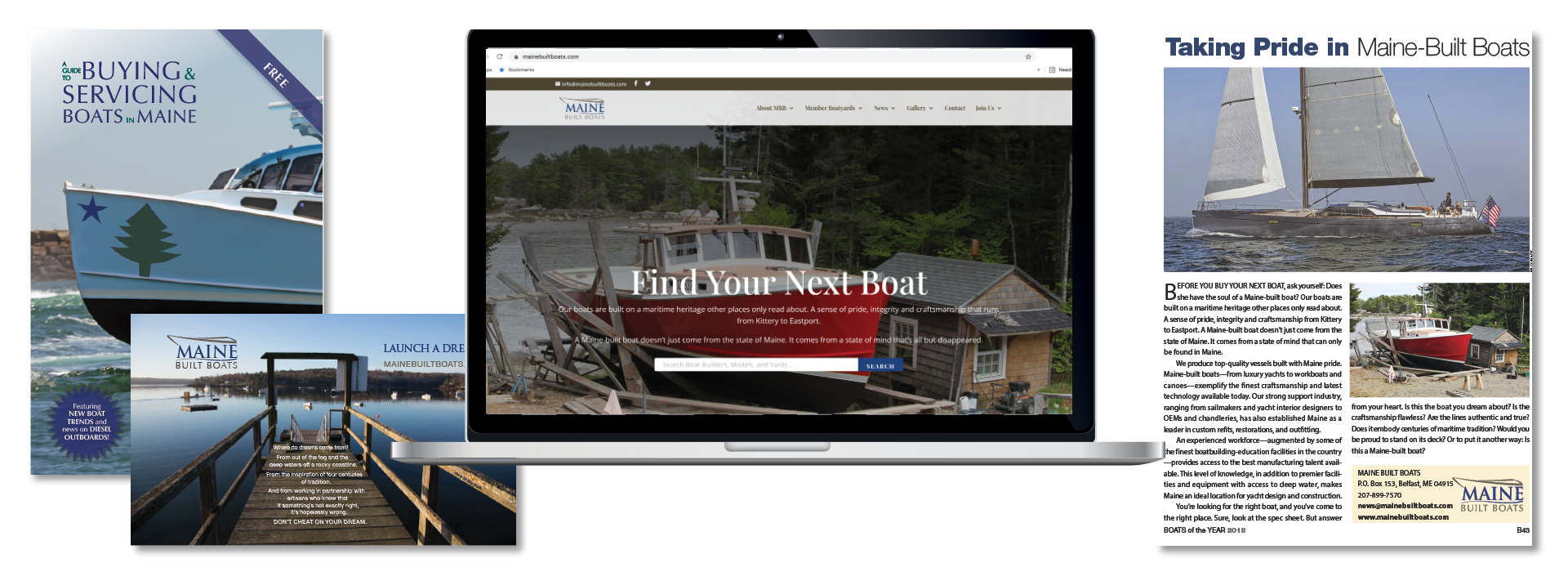 Maine Built Boats website by Rhumbline Communications