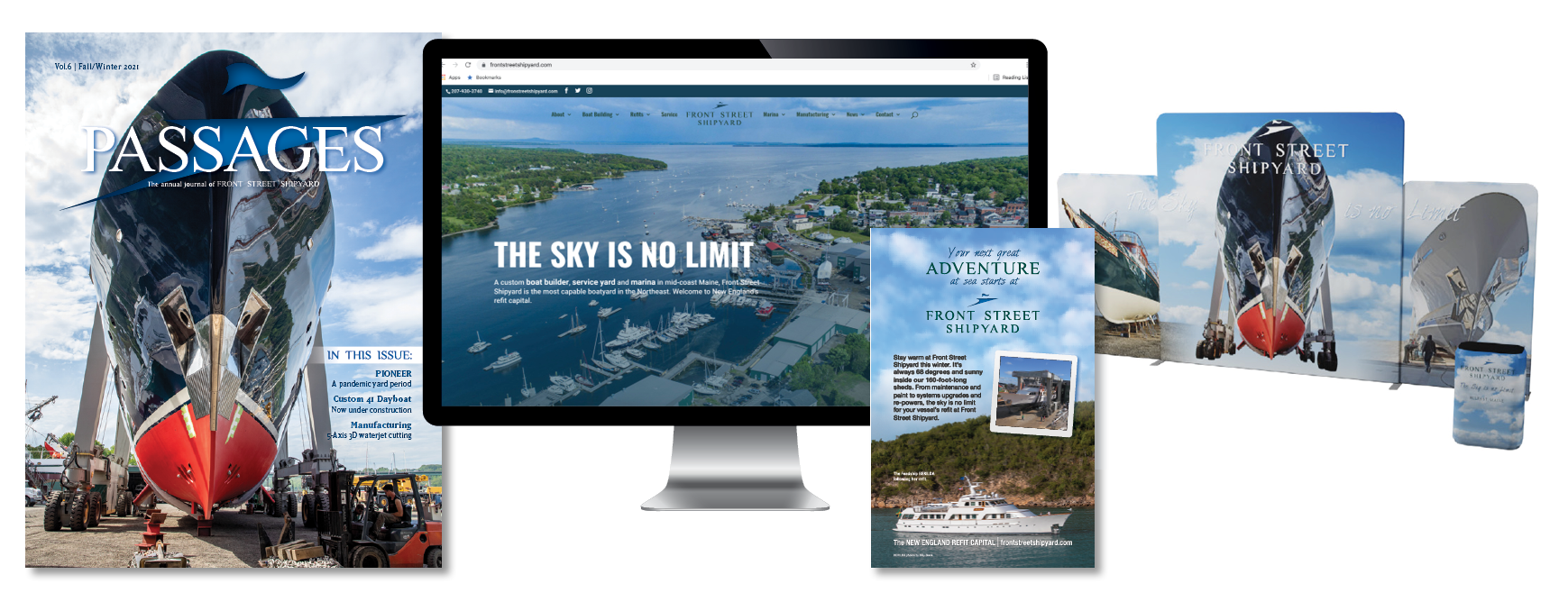Front Street Shipyard website by Rhumbline Communications
